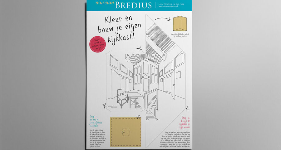 Kleurplaat perspectiefkast Museum Bredius